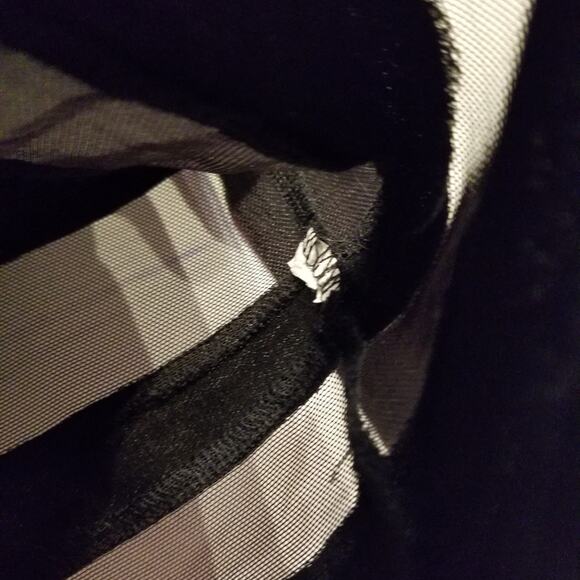 Black See Tru Midriff Polyester Long Sleeve Top Lightweight RoundNeck Women Sz S - Picture 3 of 5